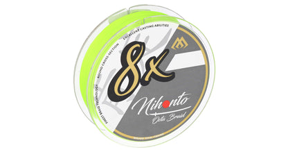 Mikado Geflochtene Schnüre - Nihonto Octa Braid - 0.16mm/12.9kg/300m - Fluo - 1 Spule