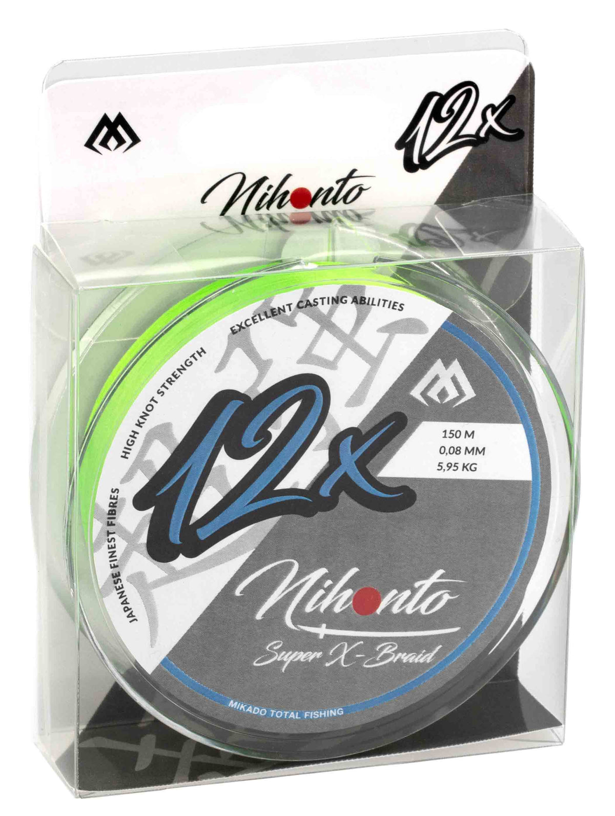 Mikado Geflochtene Schnüre - Nihonto Super X-Braid - 0.20mm/18.5kg/150m - Fluo - 1 Spule