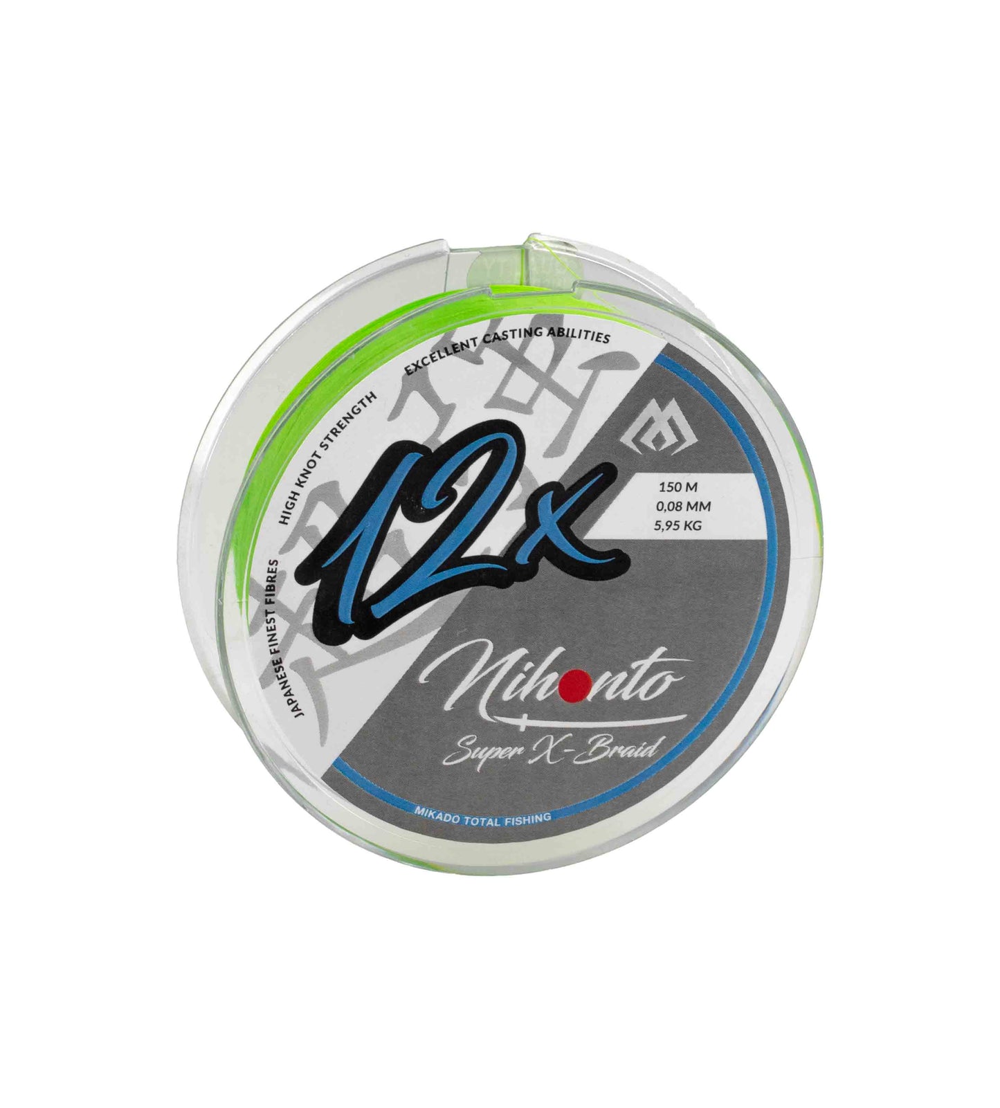 Mikado Geflochtene Schnüre - Nihonto Super X-Braid - 0.14mm/10.95kg/150m - Fluo - 1 Spule