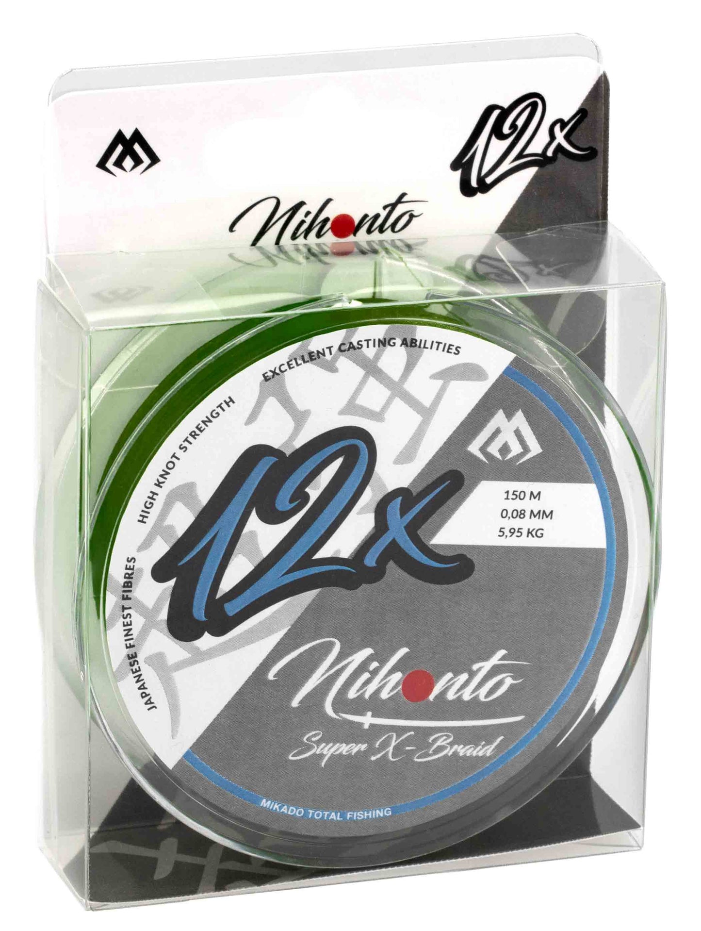 Mikado Geflochtene Schnüre - Nihonto Super X-Braid - 0.10mm/8.25kg/150m - Dunkelgrün - 1 Spule