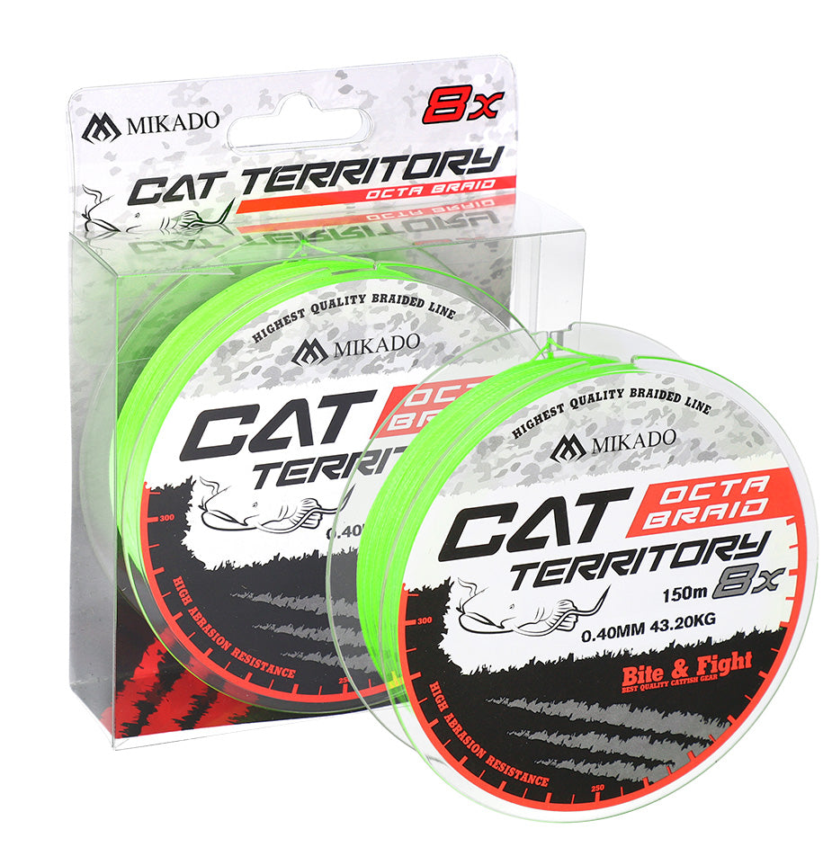 Mikado Geflochtene Schnüre - Cat Territory Octa Braid - 0.50mm/53.3kg/150m - Fluo - 1 Spule