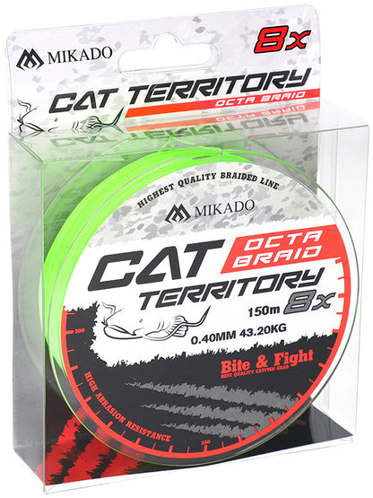 Mikado Geflochtene Schnüre - Cat Territory Octa Braid - 0.40mm/39.8kg/150m - Fluo - 1 Spule