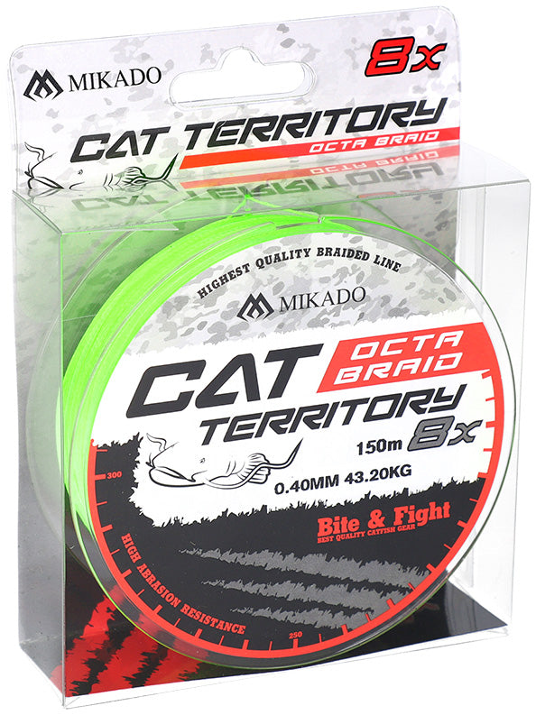 Mikado Geflochtene Schnüre - Cat Territory Octa Braid - 0.50mm/53.3kg/150m - Fluo - 1 Spule