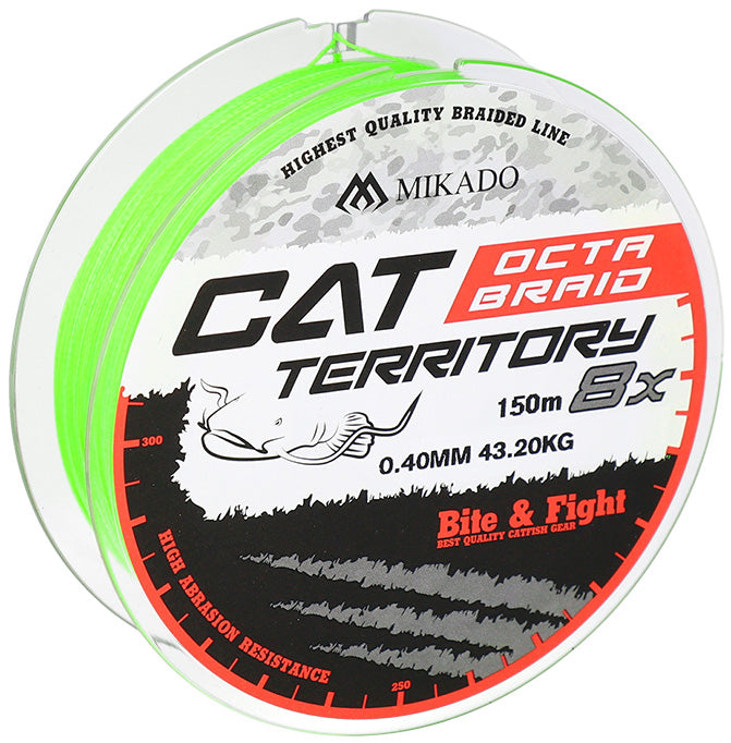 Mikado Geflochtene Schnüre - Cat Territory Octa Braid - 0.50mm/53.3kg/150m - Fluo - 1 Spule