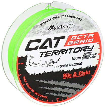Mikado Geflochtene Schnüre - Cat Territory Octa Braid - 0.50mm/53.3kg/150m - Fluo - 1 Spule