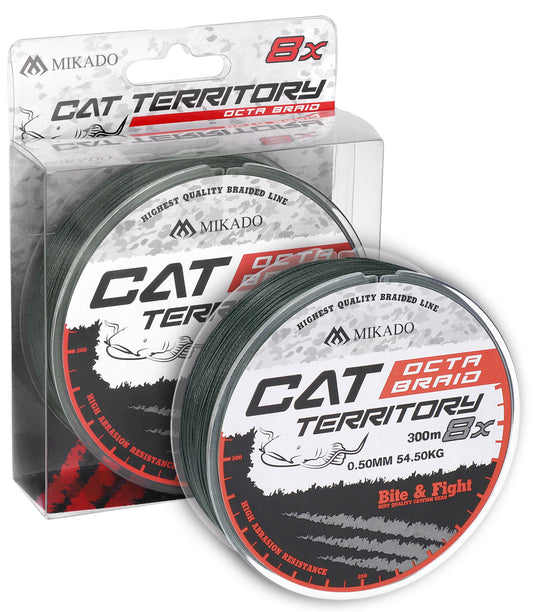 Mikado Geflochtene Schnüre - Cat Territory Octa Braid - 0.60mm/61.8kg/300m - Grün - 1 Spule