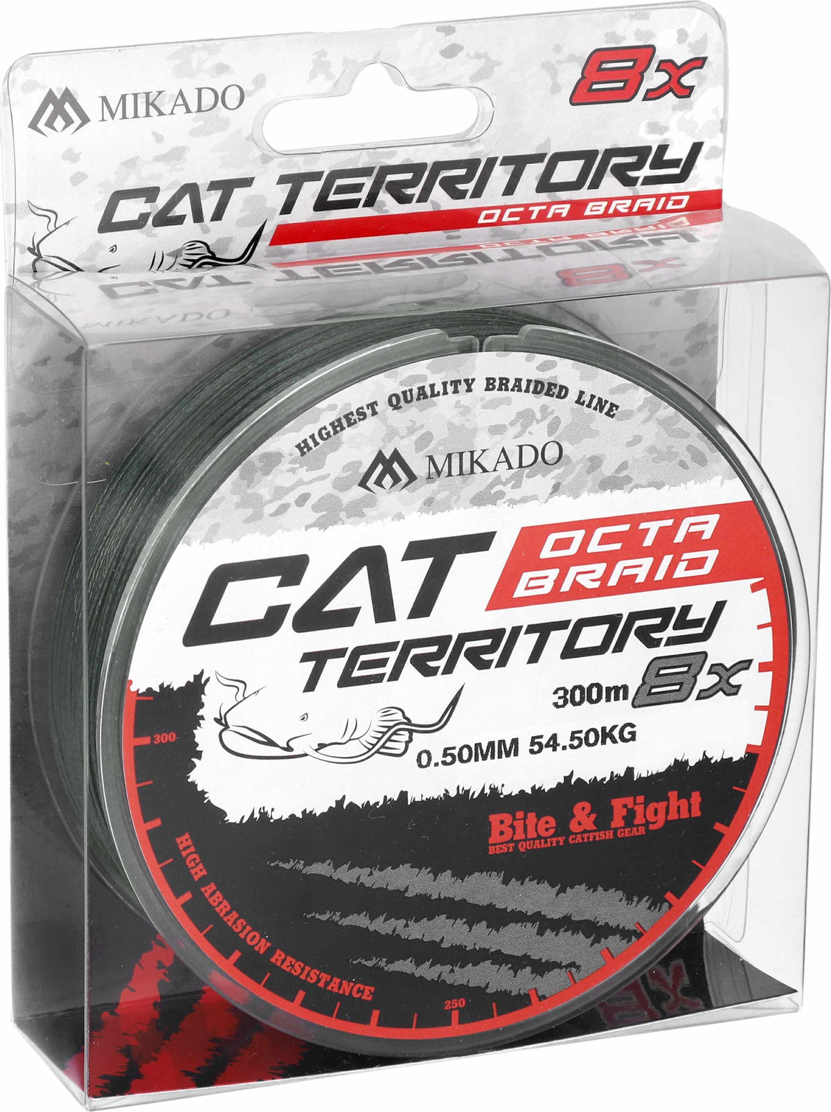 Mikado Geflochtene Schnüre - Cat Territory Octa Braid - 0.60mm/61.8kg/300m - Grün - 1 Spule