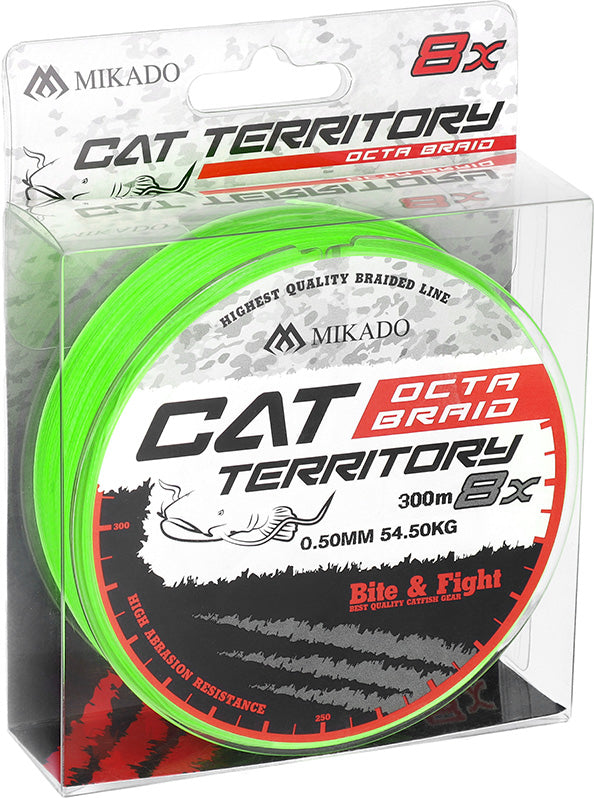 Mikado Geflochtene Schnüre - Cat Territory Octa Braid - 0.50mm/54.5kg/300m - Fluo - 1 Spule