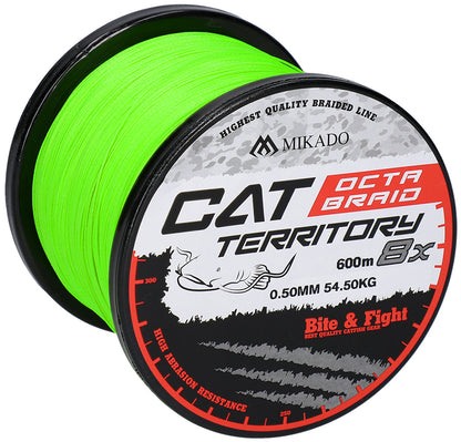 Mikado Geflochtene Schnüre - Cat Territory Octa Braid - 0.50mm/53.3kg/600m - Fluo - 1 Spule