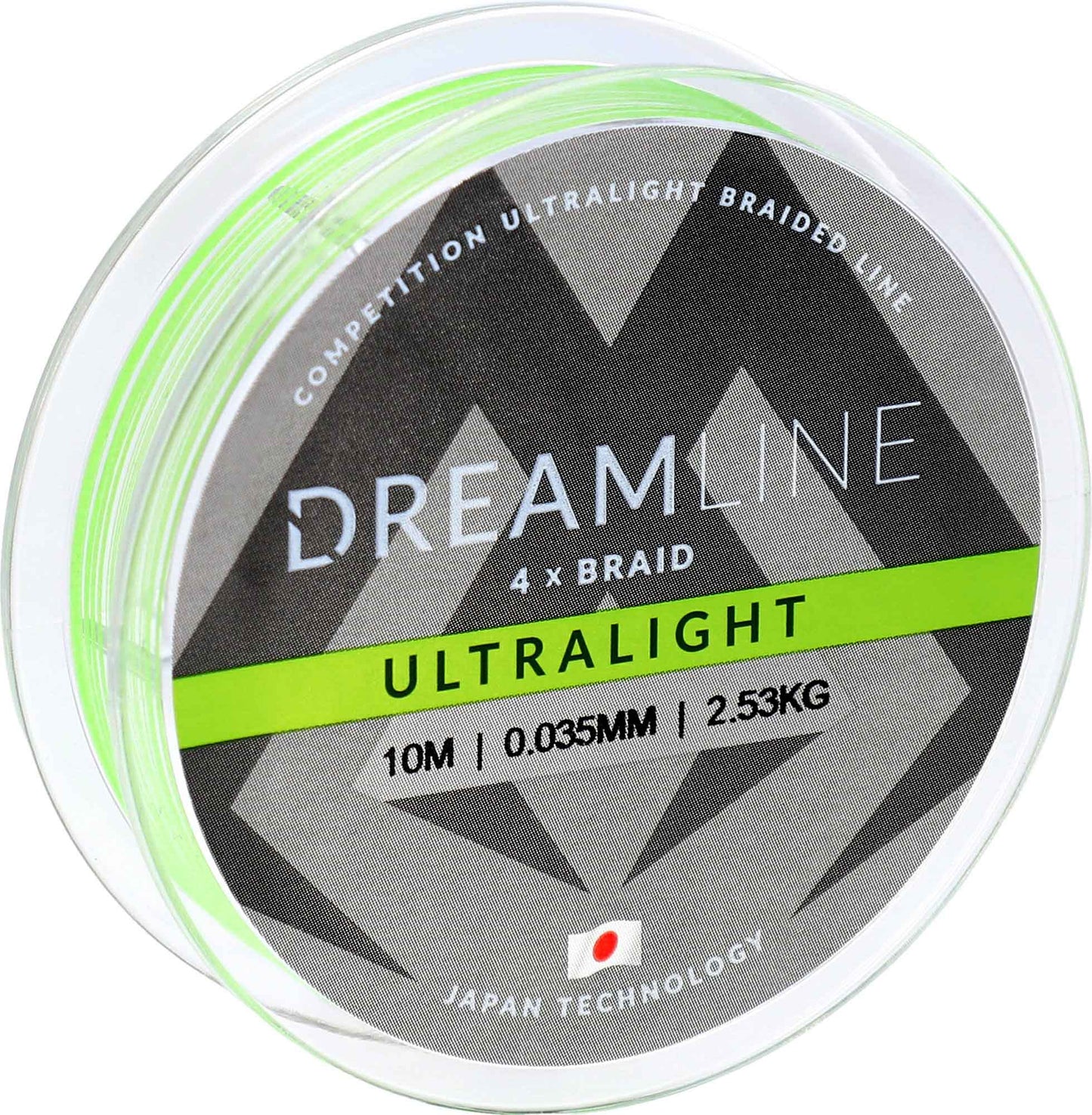 Mikado Geflochtene Schnüre - Dreamline Ultralight - 0.035mm/2.53kg/10m - Fluo Grün - 1 Spule