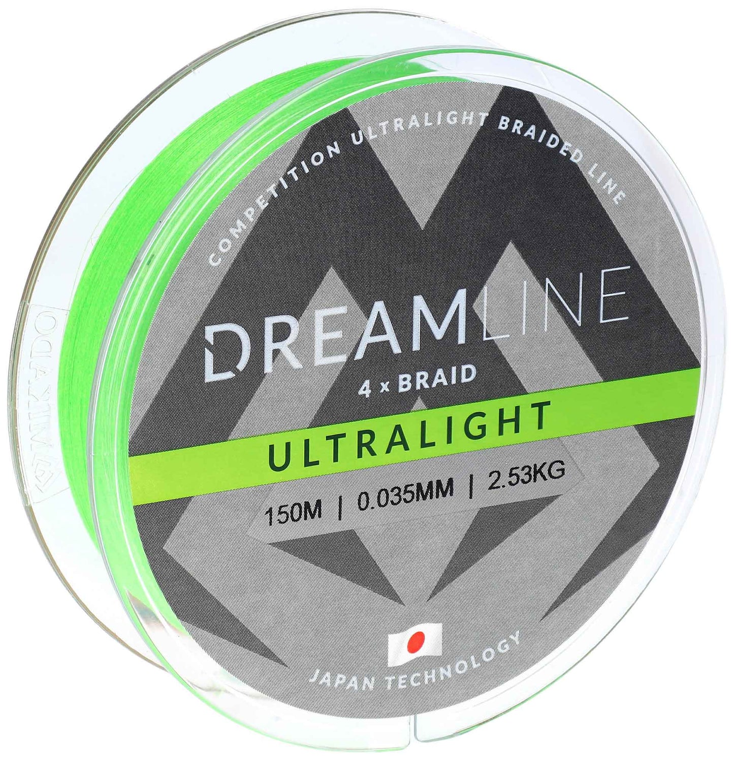 Mikado Geflochtene Schnüre - Dreamline Ultralight - 0.035mm/2.53kg/150m - Fluo Grün - 1 Spule