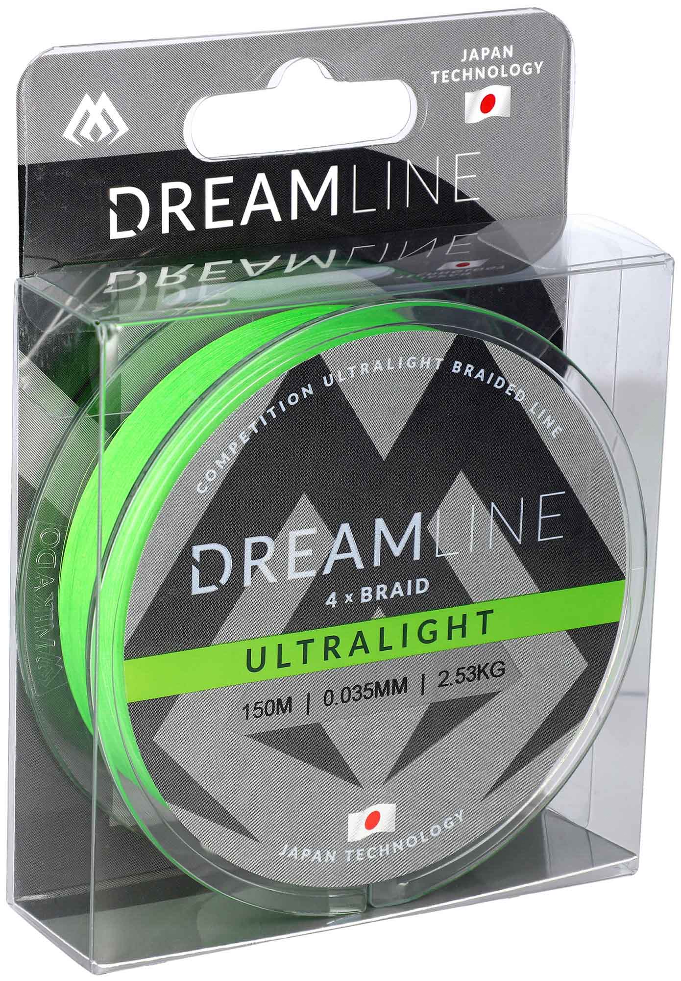 Mikado Geflochtene Schnüre - Dreamline Ultralight - 0.047mm/3.87kg/150m - Fluo Grün - 1 Spule