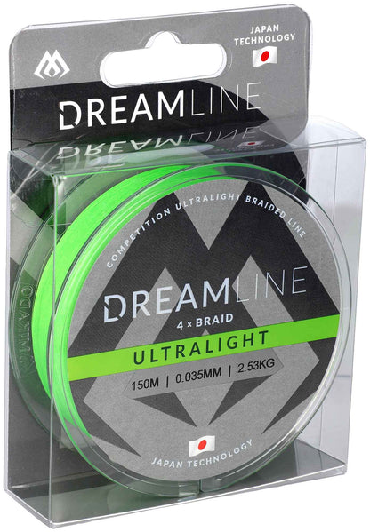 Mikado Geflochtene Schnüre - Dreamline Ultralight - 0.047mm/3.87kg/150m - Fluo Grün - 1 Spule