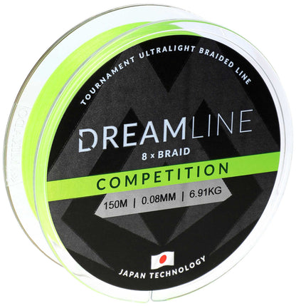 Mikado Geflochtene Schnüre - Dreamline Competition - 0.14mm/12.98kg/150m - Fluo Grün - 1 Spule