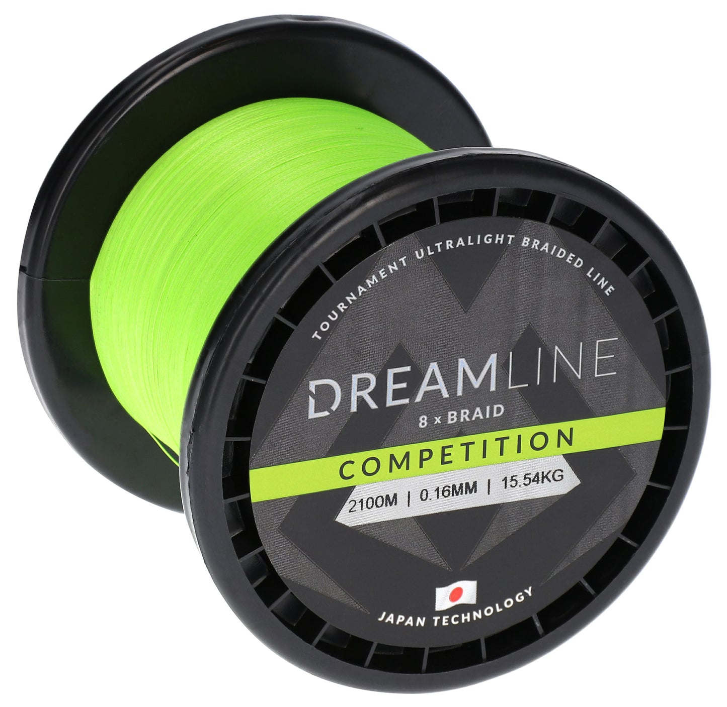 Mikado Geflochtene Schnüre - Dreamline Competition - 0.20mm/20.83kg/2100m - Fluo Grün - 1 Spule