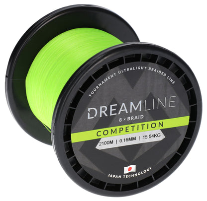 Mikado Geflochtene Schnüre - Dreamline Competition - 0.20mm/20.83kg/2100m - Fluo Grün - 1 Spule