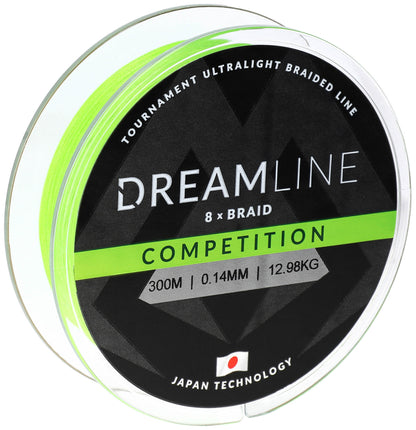 Mikado Geflochtene Schnüre - Dreamline Competition - 0.20mm/20.83kg/300m - Fluo Grün - 1 Spule
