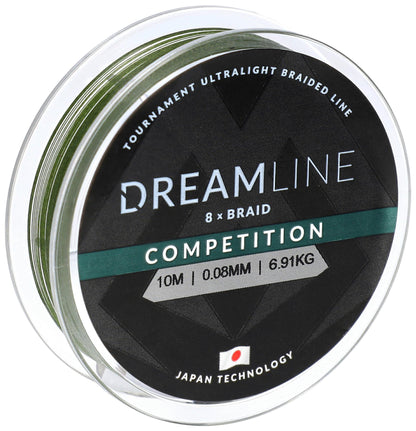 Mikado Geflochtene Schnüre - Dreamline Competition - 0.10mm/8.73kg/10m - Grün - 1 Spule