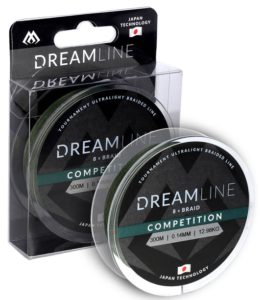 Mikado Geflochtene Schnüre - Dreamline Competition - 0.14mm/12.98kg/300m - Grün - 1 Spule
