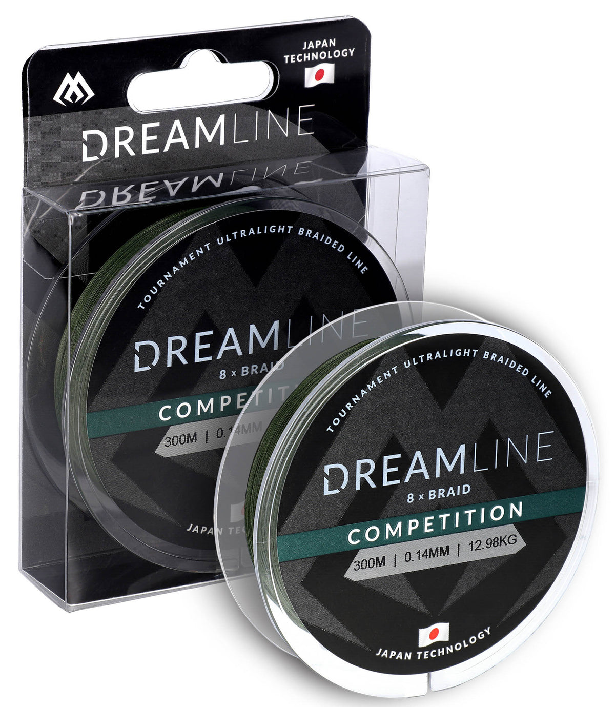 Mikado Geflochtene Schnüre - Dreamline Competition - 0.18mm/18.32kg/300m - Grün - 1 Spule