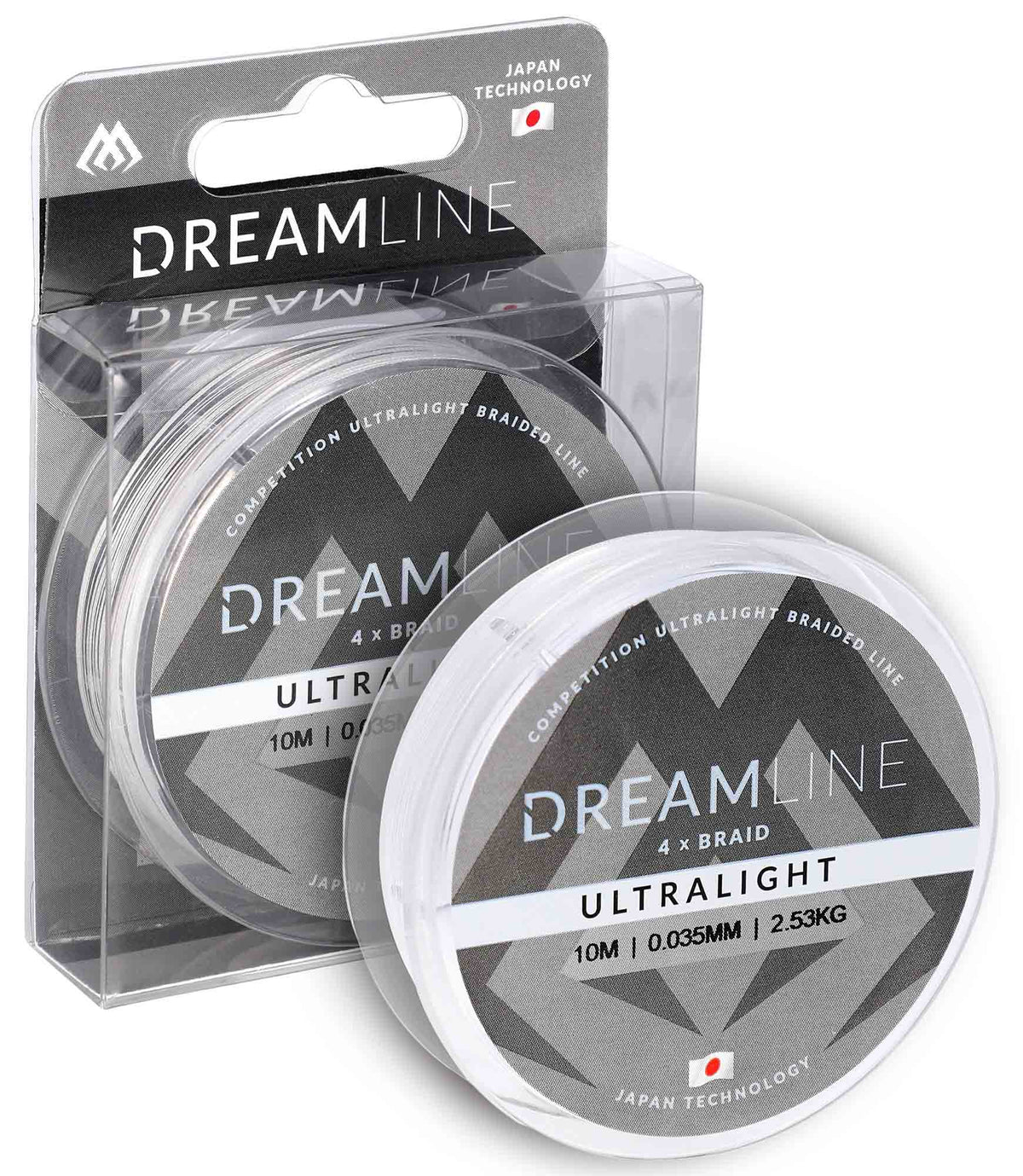 Mikado Geflochtene Schnüre - Dreamline Ultralight - 0.047mm/3.87kg/10m - Weiss - 1 Spule