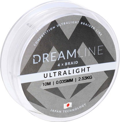 Mikado Geflochtene Schnüre - Dreamline Ultralight - 0.058mm/4.43kg/10m - Weiss - 1 Spule