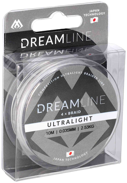 Mikado Geflochtene Schnüre - Dreamline Ultralight - 0.058mm/4.43kg/10m - Weiss - 1 Spule