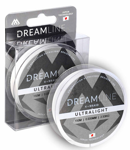 Mikado Geflochtene Schnüre - Dreamline Ultralight - 0.047mm/3.87kg/150m - Weiss - 1 Spule