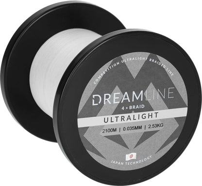 Mikado Geflochtene Schnüre - Dreamline Ultralight - 0.047mm/3.87kg/2100m - Weiss - 1 Spule
