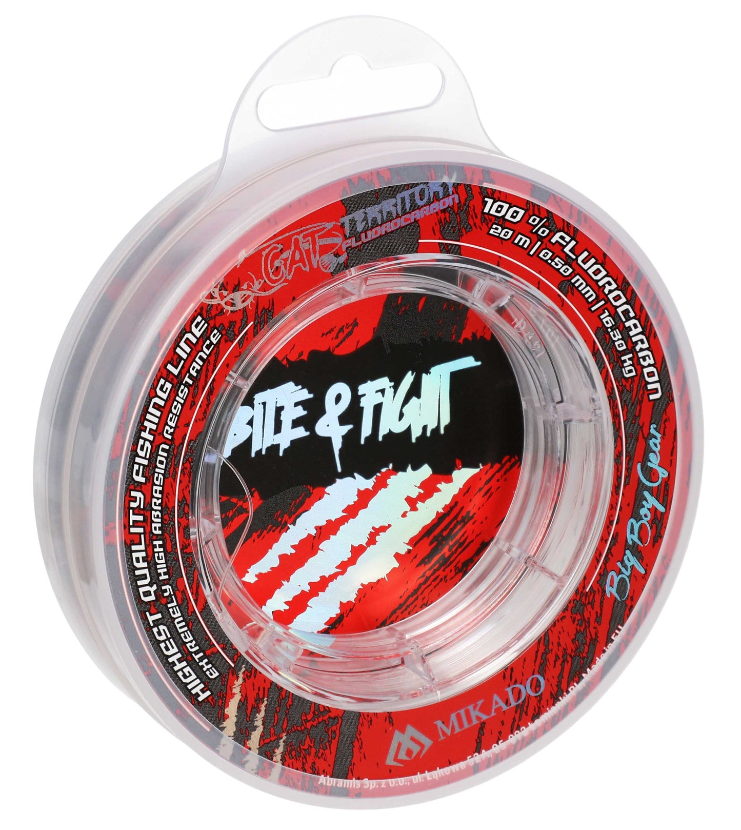 Mikado Schnur - Fluorocarbon Cat Territory - 0.50mm/16.30kg/20m - 1 Spule