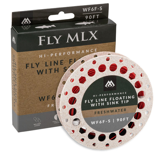 Mikado Fliegenschnur - Fly Mlx Hi-Performance WF6F-S/90ft - Schwimmend Mit Sinkender Spitze - 1 Spule