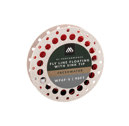 Mikado Fliegenschnur - Fly Mlx Hi-Performance WF6F-S/90ft - Schwimmend Mit Sinkender Spitze - 1 Spule