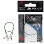Mikado Stahl-Leader - Mit Wirbel Und Safety Snap (FS) 15cm/15kg - Grün - 2 Stk.