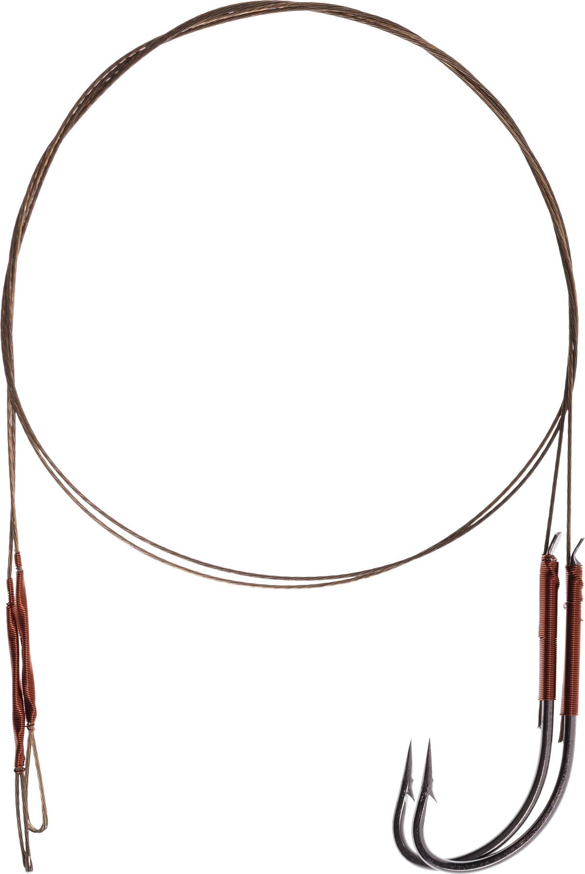 Mikado Stahl-Leader - Mit Wirbel Und Haken 30cm/10kg - Braun - 2 Stk.