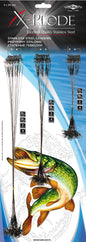 Mikado Stahl-Leader - Mit Wirbel Und Safety Snap (FS) Board 30cm/10kg - Grün - 2x30 Stk.