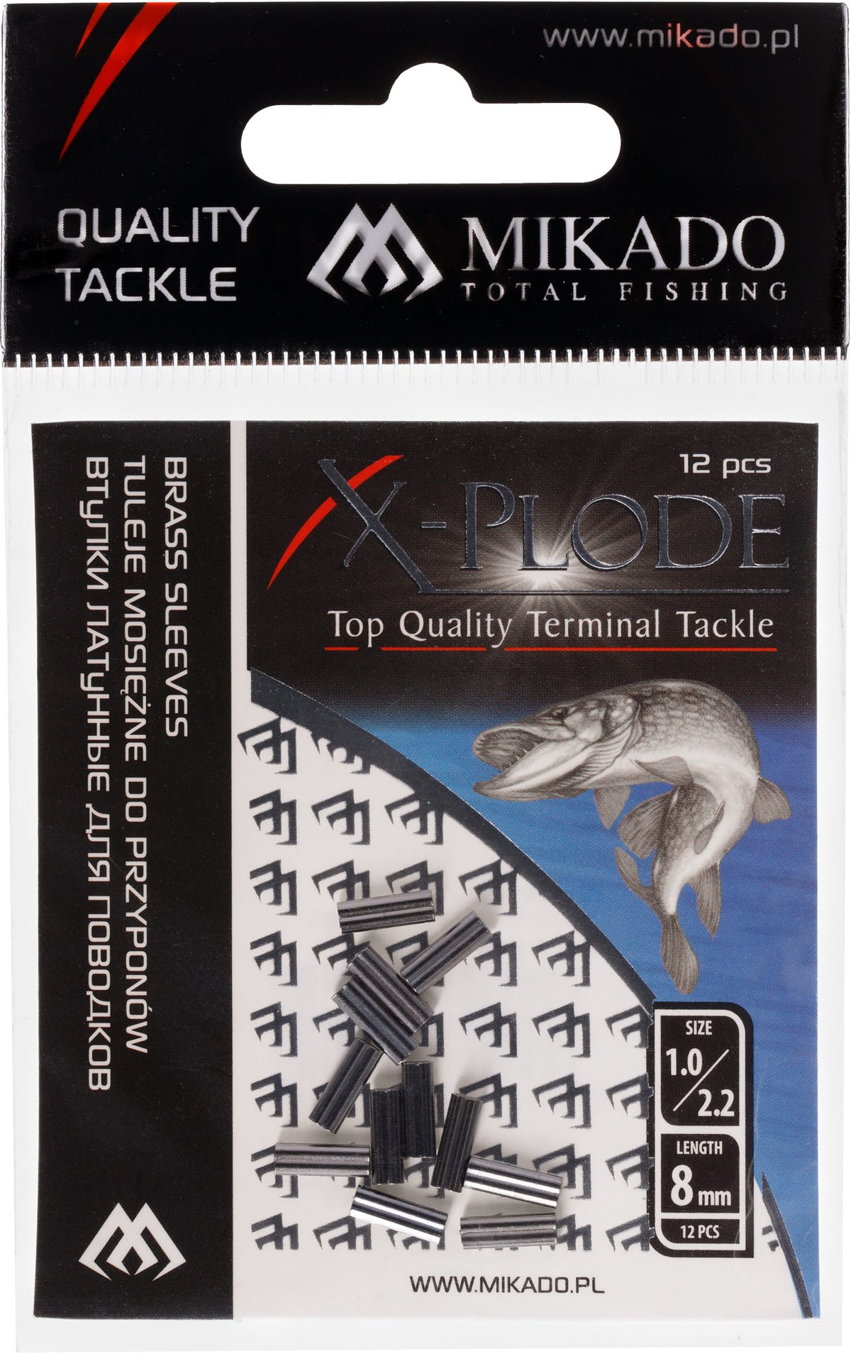 Mikado Ärmel - Messing Doppelt 1.0x2.2x8mm - 12 Stk.