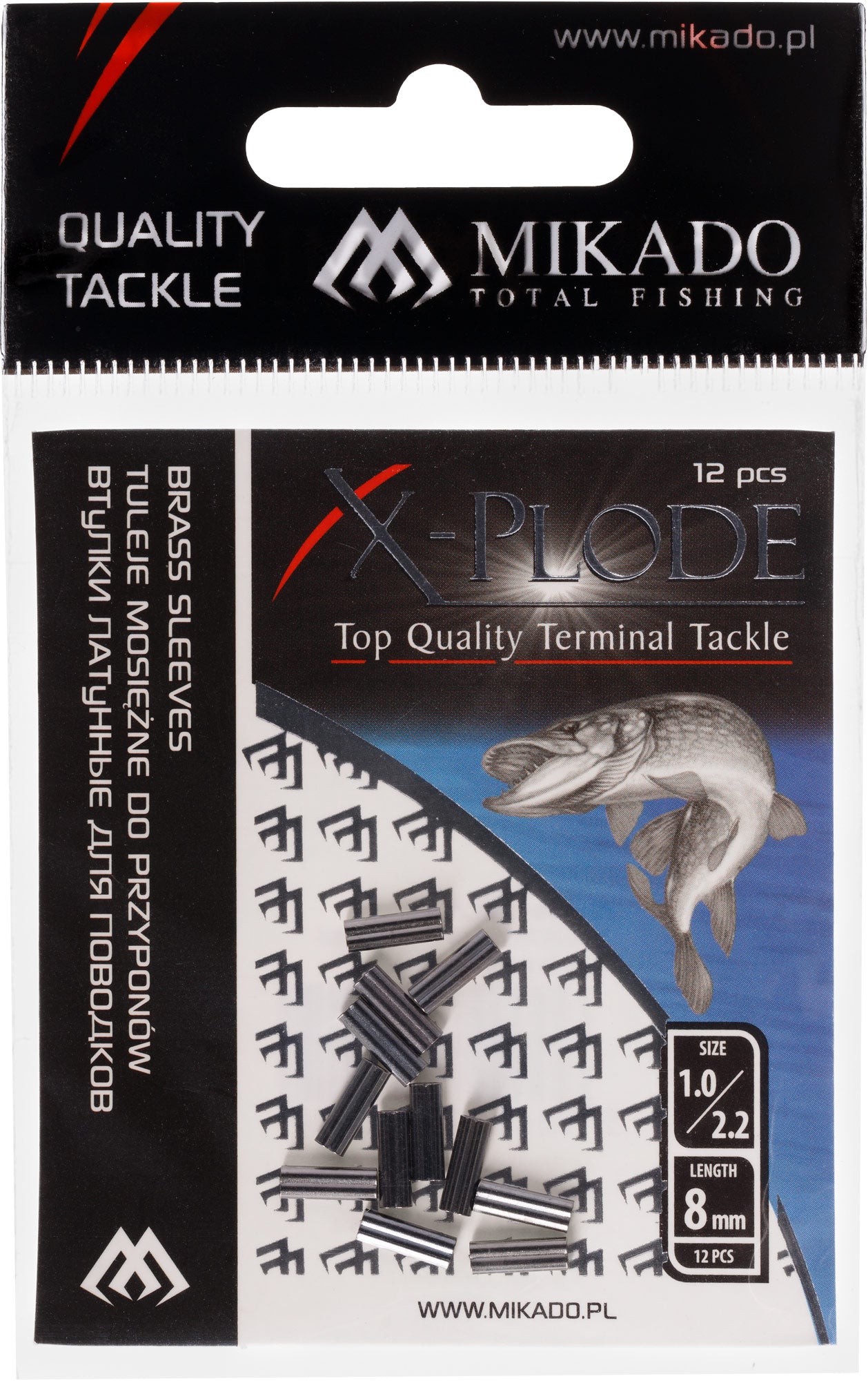 Mikado Ärmel - Messing Doppelt 0.8x1.7x8mm - 12 Stk.