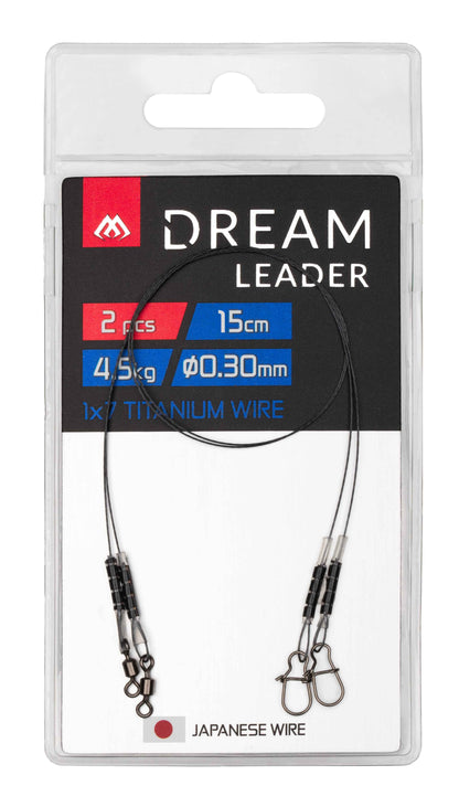 Mikado Leader - Dream Leader - Titanium 1x7 15cm/10LB/4.5kg - 2pcs