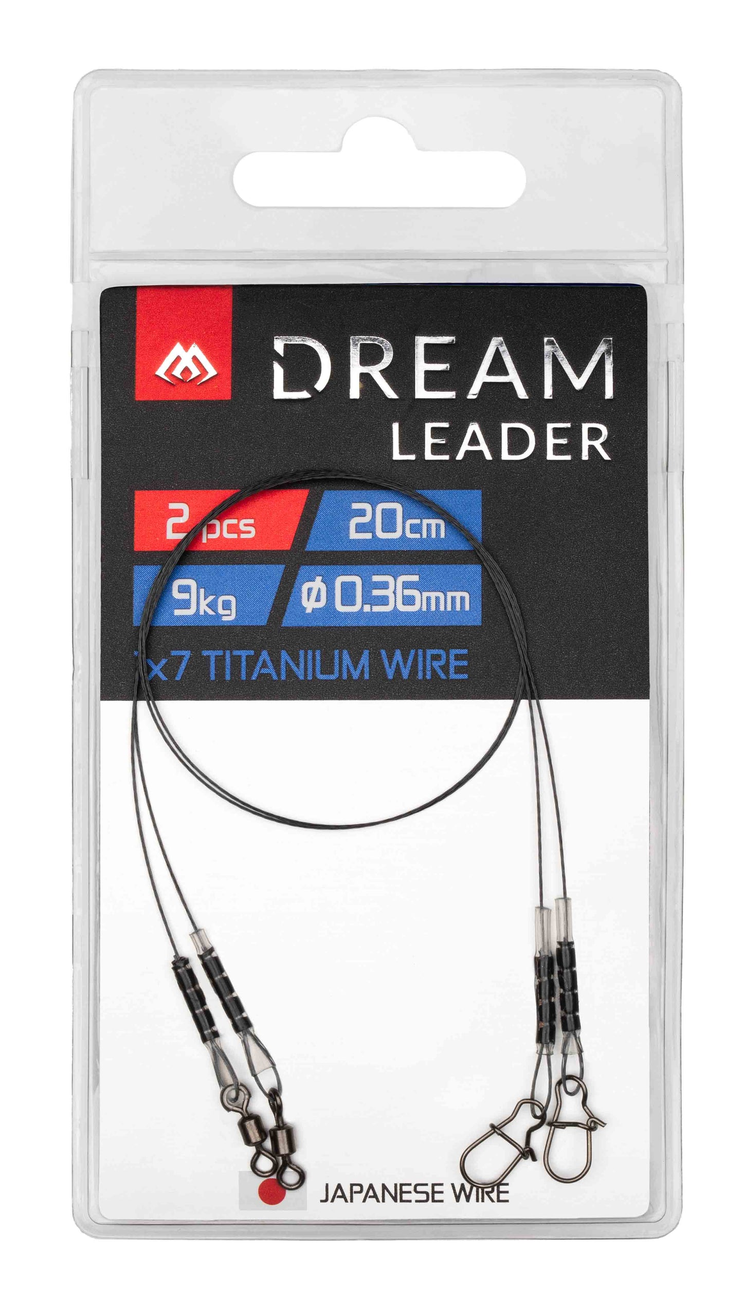 Mikado Leader - Dream Leader - Titanium 1x7 20cm/20LB/9kg - 2pcs