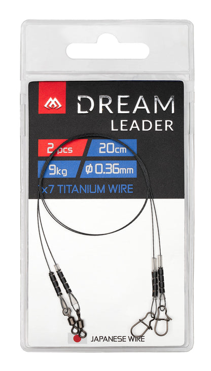 Mikado Leader - Dream Leader - Titanium 1x7 20cm/20LB/9kg - 2pcs