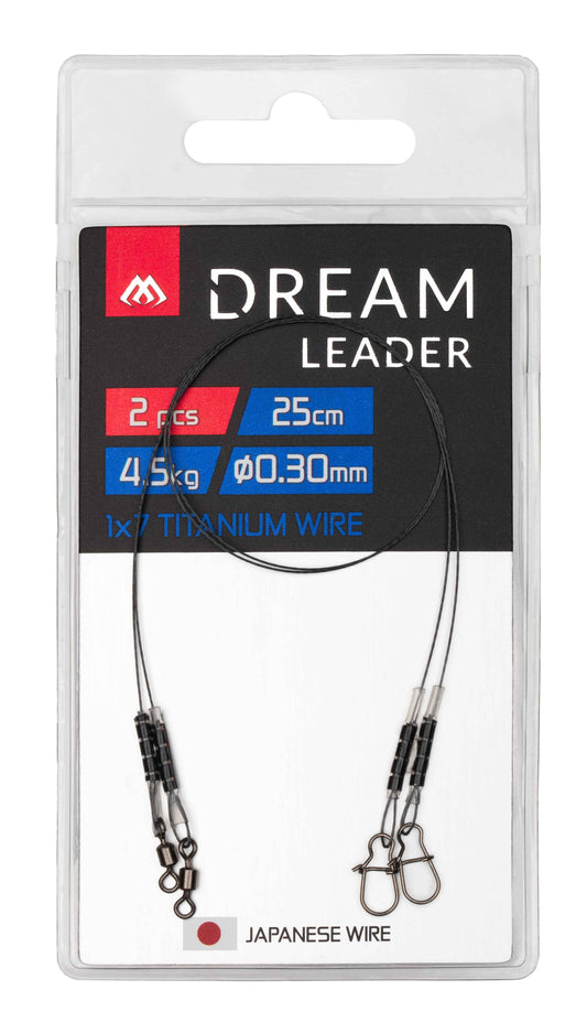 Mikado Leader - Dream Leader - Titanium 1x7 25cm/10LB/4.5kg - 2pcs