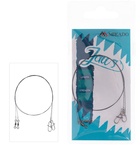 Mikado Tungsten-Leader - Jaws-Strong - 25cm/18kg - 2 Stk.