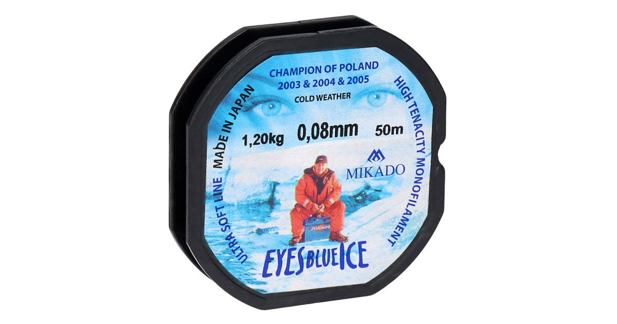 Mikado Schnur - Eyes Blue Ice - 0.08mm/1.20kg/50m - 10 Spulen