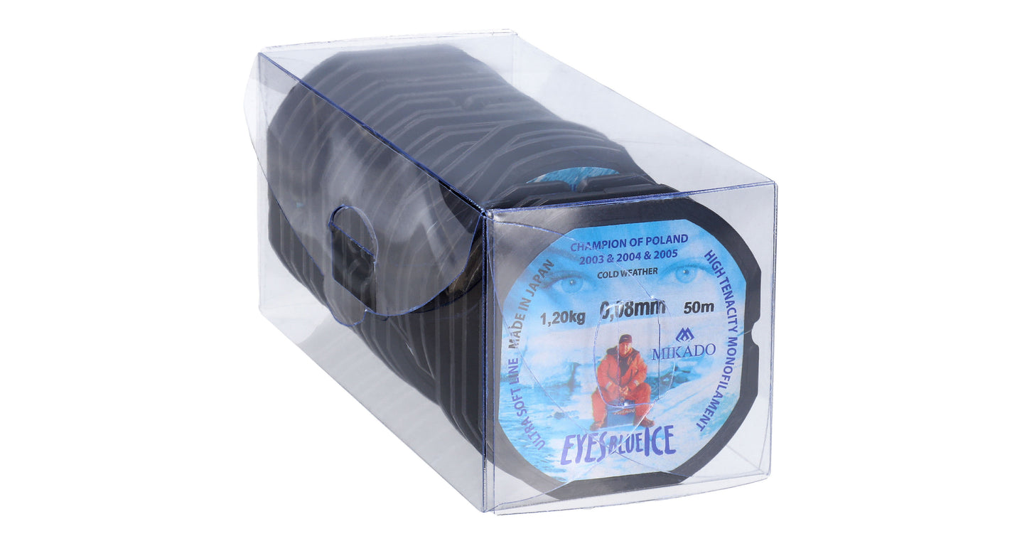 Mikado Schnur - Eyes Blue Ice - 0.10mm/1.80kg/50m - 10 Spulen