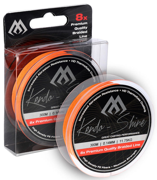 Mikado Geflochtene Schnüre - Kendo Shine - - Fluo Orange - 1 Spule