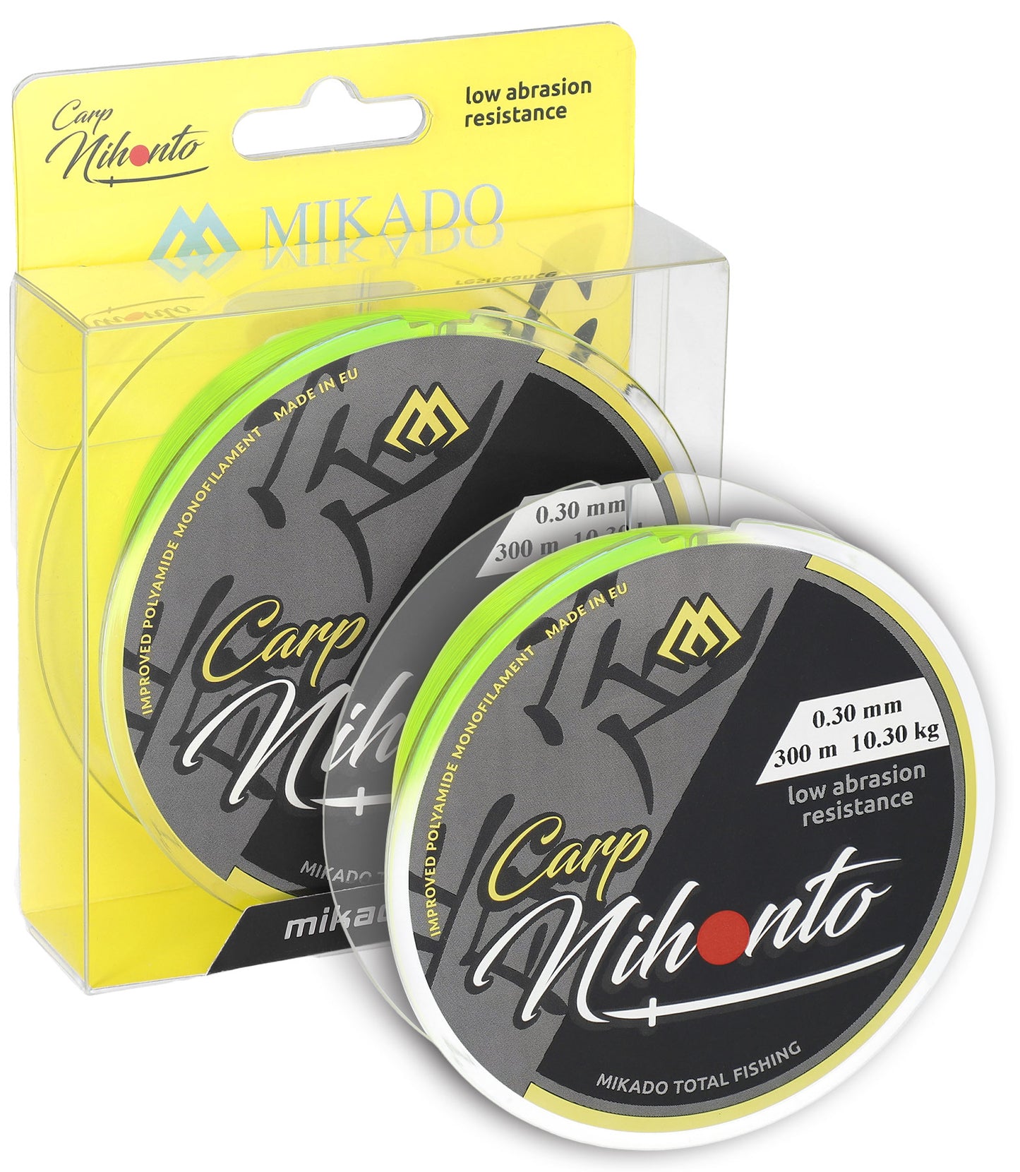 Mikado Schnur - Nihonto Carp - 0.40mm/14.50kg/300m Fluo Gelb - 1 Stk.