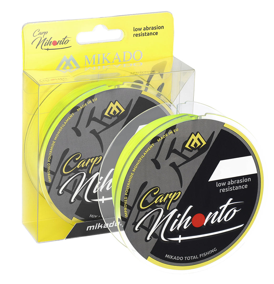 Mikado Schnur - Nihonto Carp - 0.23mm/6.00kg/600m - Fluo Gelb - 1 Spule