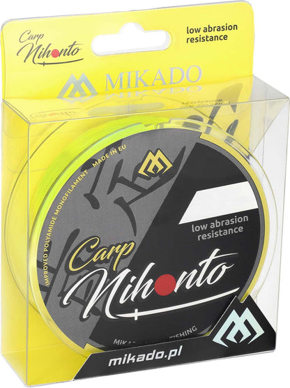 Mikado Schnur - Nihonto Carp - 0.23mm/6.00kg/600m - Fluo Gelb - 1 Spule