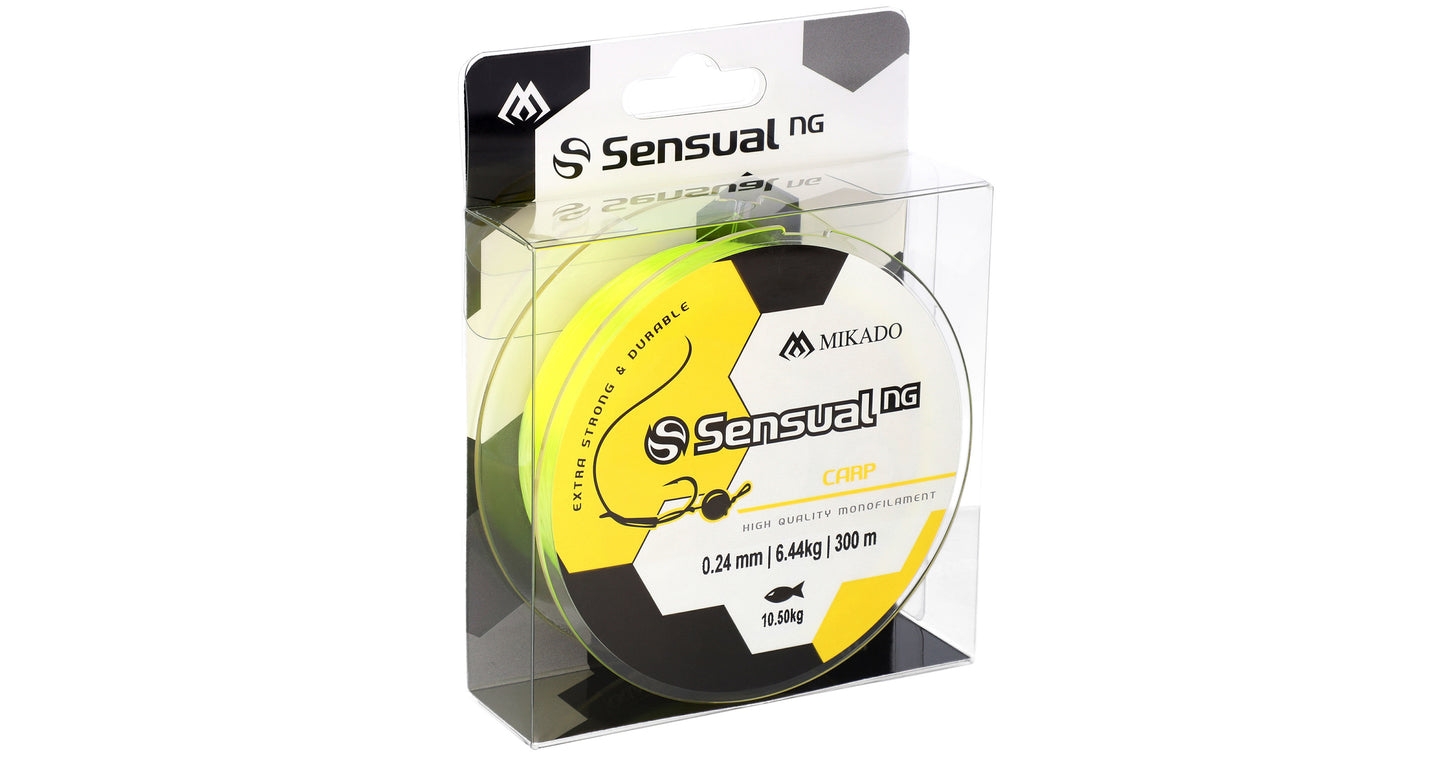 Mikado Schnur - Sensual N.G. Carp 0.40mm/26.5kg/300m - Gelb - 1 Spule