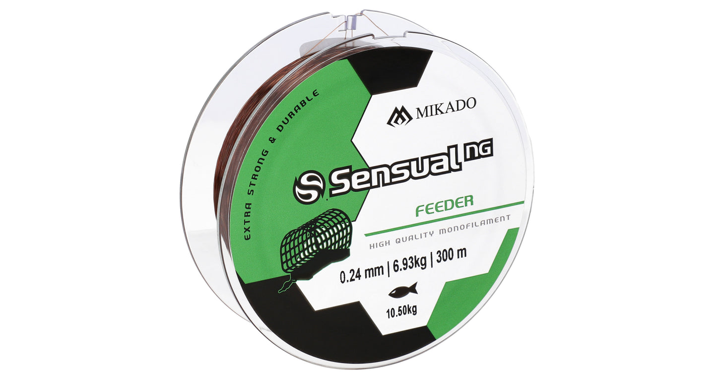 Mikado Schnur - Sensual N.G. Feeder 0.16mm/5kg/300m - Braun - 1 Spule